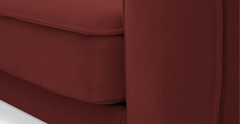 Klem 3-Sitzer Sofa Zylindrisch Holzbein - Samt