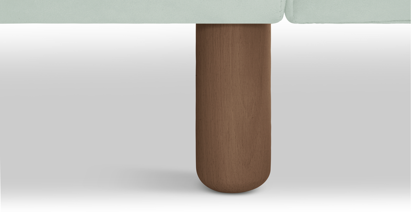 Klem 3-Sitzer Sofa Zylindrisch Holzbein - Samt