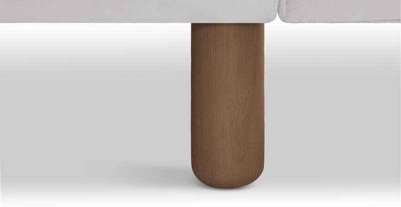 Klem Slim 3-Sitzer Sofa Zylindrisch Holzbein - Samt