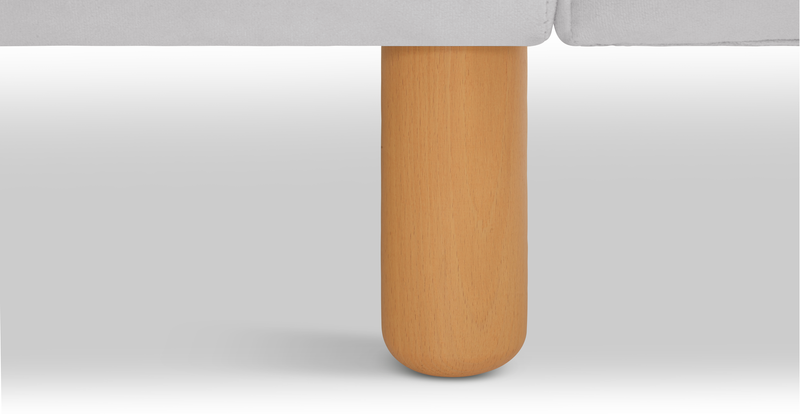 Klem 3-Sitzer Sofa Zylindrisch Holzbein - Samt