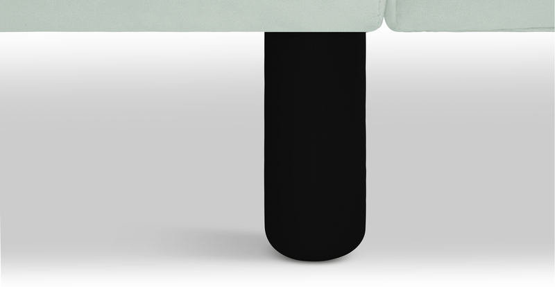 Klem 3-Sitzer Sofa Zylindrisch Holzbein - Samt