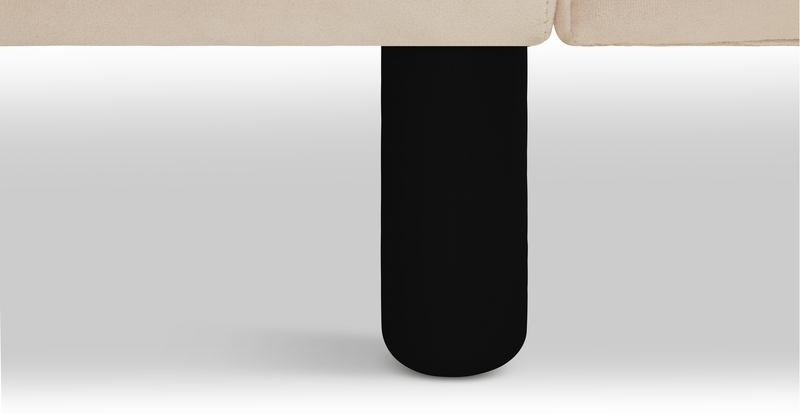 Klem 3-Sitzer Sofa Zylindrisch Holzbein - Samt