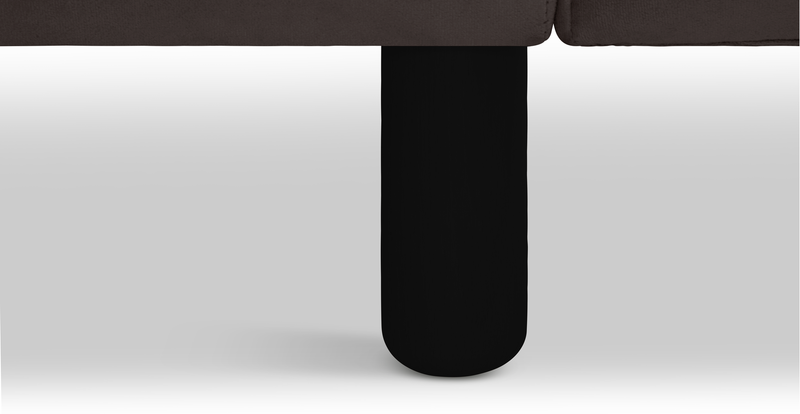 Klem 3-Sitzer Sofa Zylindrisch Holzbein - Samt
