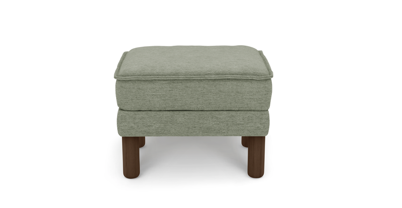 Klem Ottoman Small cylindrical wooden leg - performance fabric