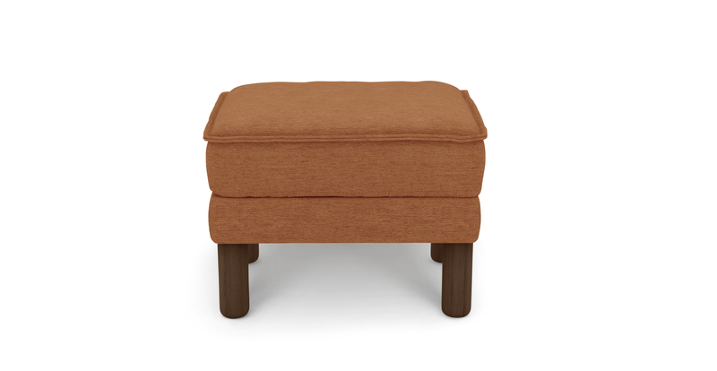 Klem Ottoman Small cylindrical wooden leg - performance fabric