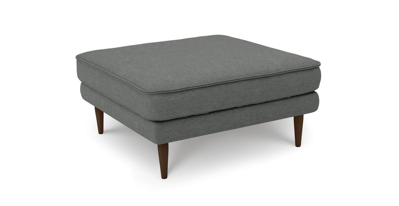 Klem Ottoman Wooden leg - performance fabric
