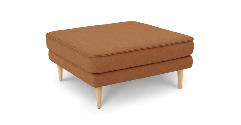 Klem Ottoman Wooden leg - performance fabric