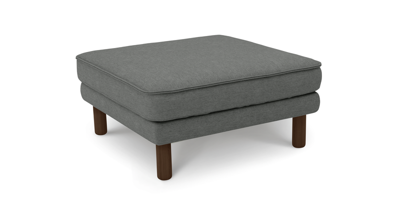 Klem Ottoman Cylindrical wooden leg - performance fabric