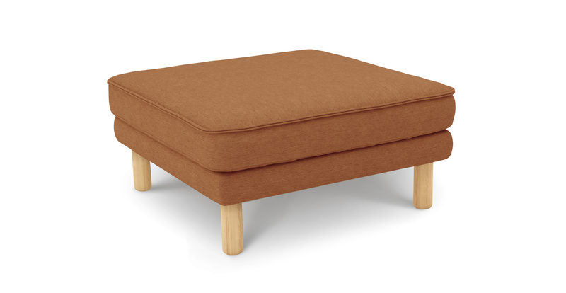 Klem Ottoman Cylindrical wooden leg - performance fabric
