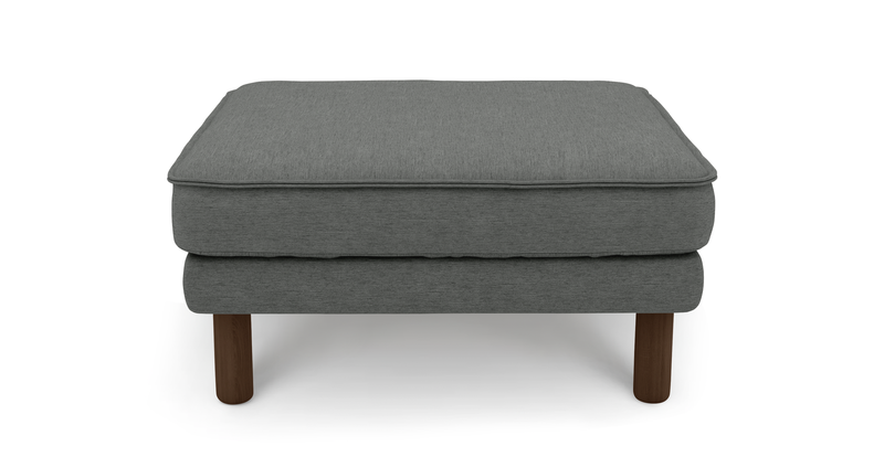 Klem Ottoman Cylindrical wooden leg - performance fabric