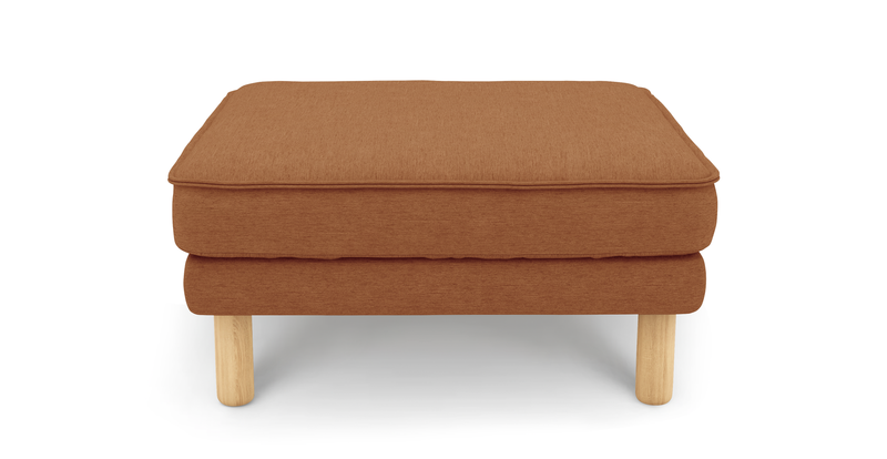 Klem Ottoman Cylindrical wooden leg - performance fabric