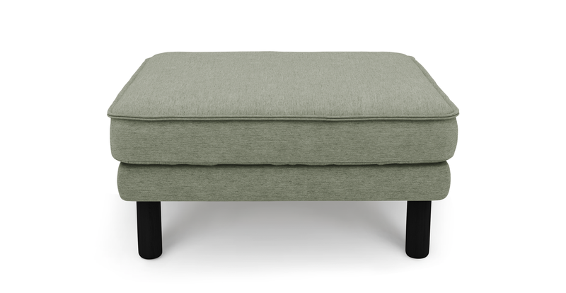Klem Ottoman Cylindrical wooden leg - performance fabric