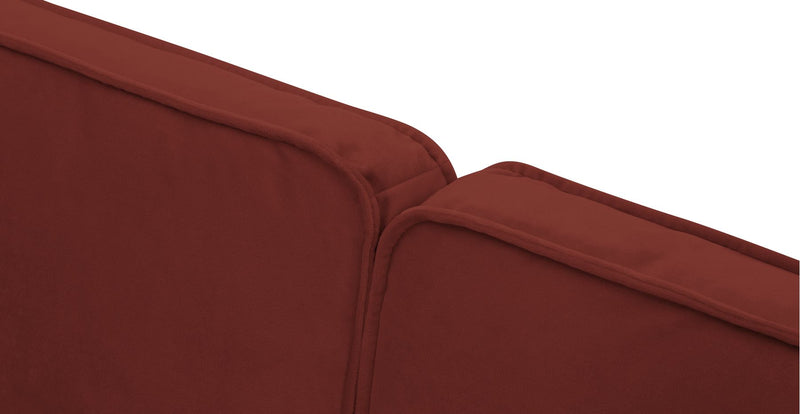 Klem Slim 2-Seater Sofa Wooden Leg - Velvet