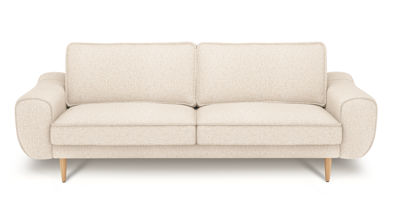 Klem 3-Seater Sofa Wooden Leg - Bouclé