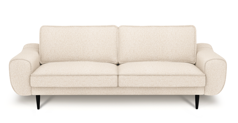 Klem 3-Seater Sofa Wooden Leg - Bouclé