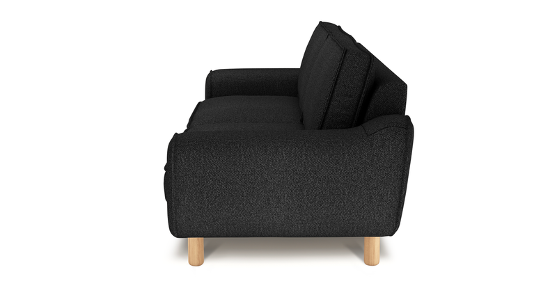 Klem 3-Seater Sofa Cylindrical Wooden Leg - Bouclé