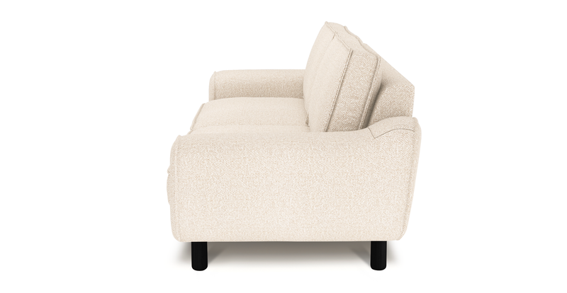 Klem 3-Seater Sofa Cylindrical Wooden Leg - Bouclé