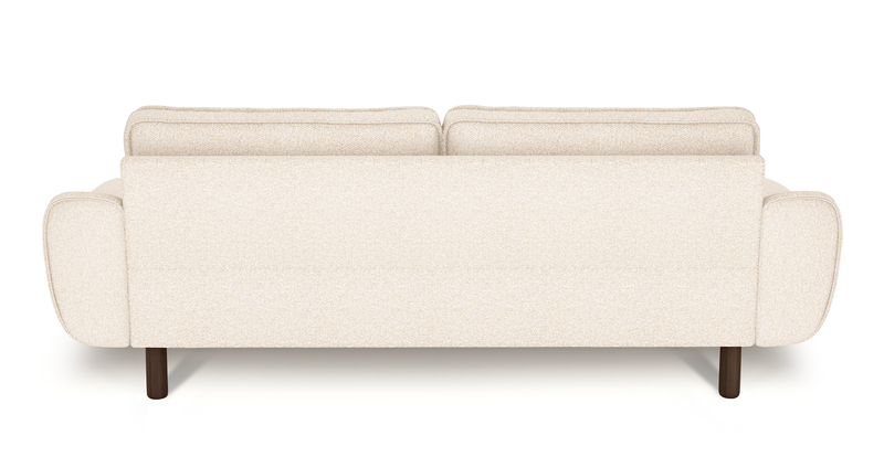 Klem 3-Seater Sofa Cylindrical Wooden Leg - Bouclé