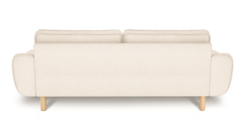 Klem 3-Seater Sofa Cylindrical Wooden Leg - Bouclé