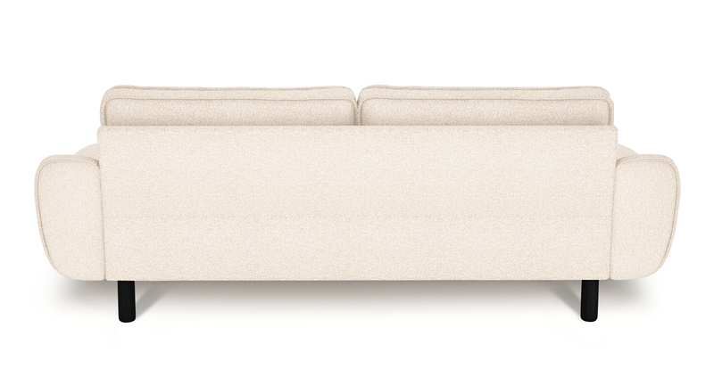 Klem 3-Seater Sofa Cylindrical Wooden Leg - Bouclé