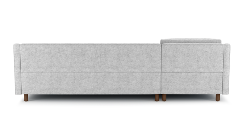 Losa Slim 292 x 166 Corner sofa bed cylindrical wooden leg - natural fabric