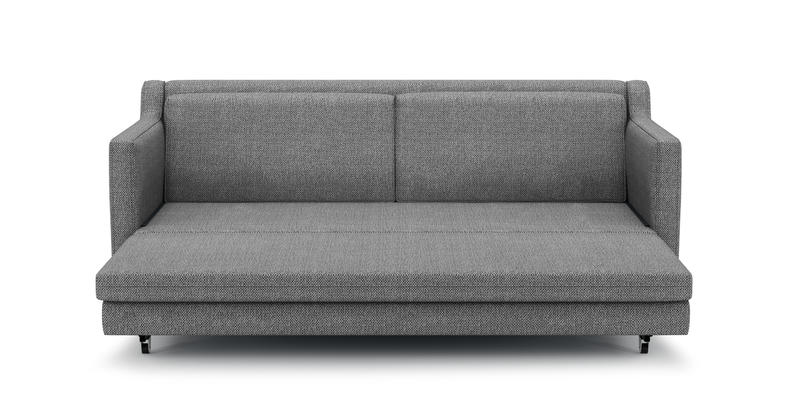 Losa Slim 3-Sitzer Sofa Bett Zylindrisch Holzbein - Naturgewebe