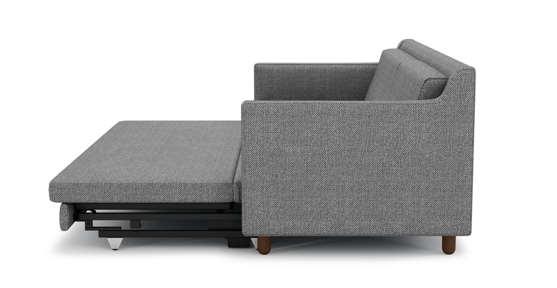 Losa Slim 3-Sitzer Sofa Bett Zylindrisch Holzbein - Naturgewebe