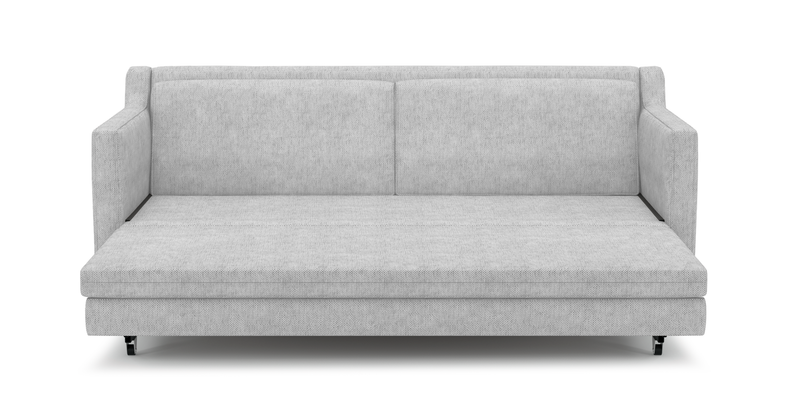 Losa Slim 3-Sitzer Sofa Bett Zylindrisch Holzbein - Naturgewebe