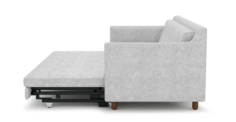 Losa Slim 3-Sitzer Sofa Bett Zylindrisch Holzbein - Naturgewebe