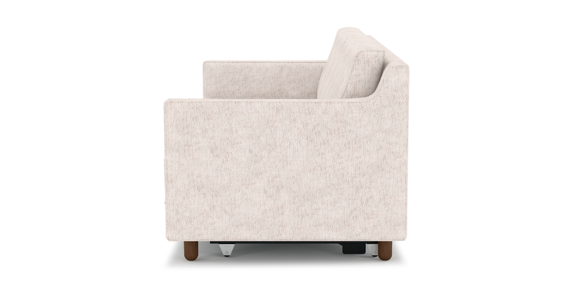 Losa Slim 3-seater sofa bed cylindrical wooden leg - natural fabric