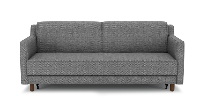 Losa Slim 3-Sitzer Sofa Bett Zylindrisch Holzbein - Naturgewebe