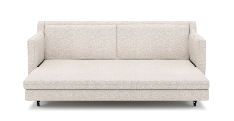 Losa Slim 3-seater sofa bed cylindrical wooden leg - Bouclé