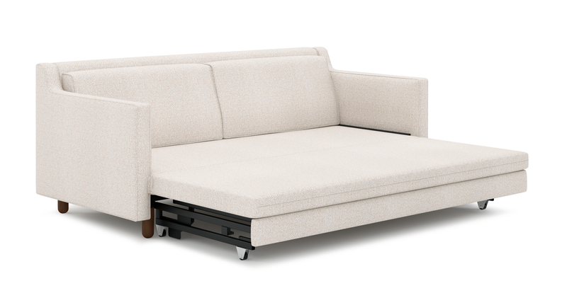 Losa Slim 3-Sitzer Sofa Bett Zylindrisch Holzbein - Bouclé