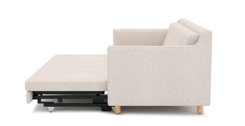 Losa Slim 3-Sitzer Sofa Bett Zylindrisch Holzbein - Bouclé