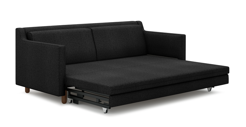 Losa Slim 3-Sitzer Sofa Bett Zylindrisch Holzbein - Bouclé