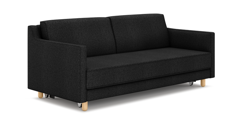Losa Slim 3-Sitzer Sofa Bett Zylindrisch Holzbein - Bouclé