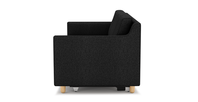 Losa Slim 3-Sitzer Sofa Bett Zylindrisch Holzbein - Bouclé