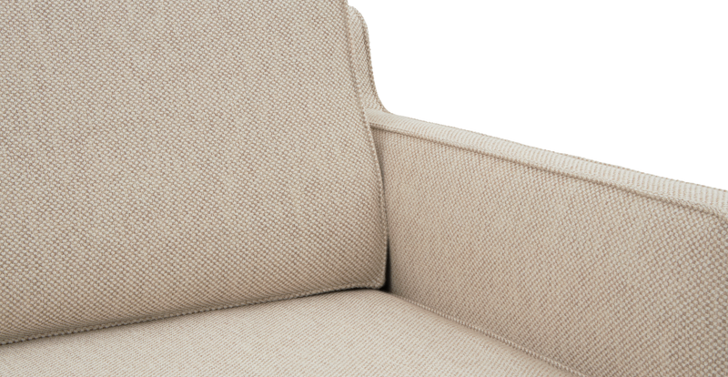 Losa Slim 3-Sitzer Sofa Bett Zylindrisch Holzbein - Naturgewebe