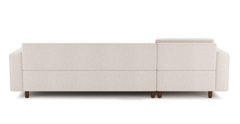 Losa 317 x 166 Corner sofa bed cylindrical wooden leg - Bouclé