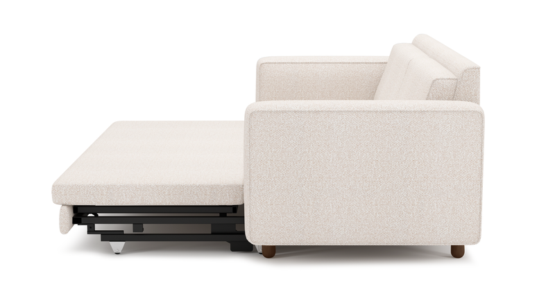 Losa 3-Sitzer Sofa Bett Zylindrisch Holzbein - Bouclé