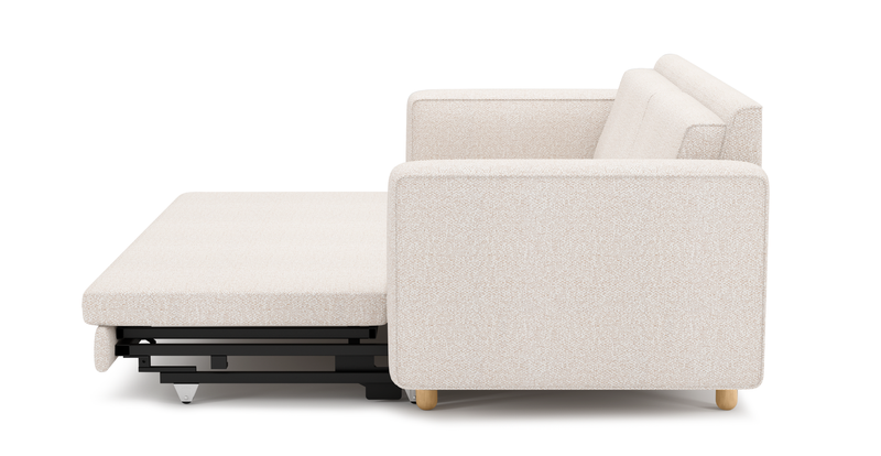 Losa 3-Sitzer Sofa Bett Zylindrisch Holzbein - Bouclé