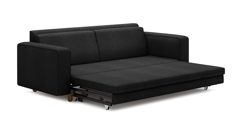 Losa 3-Sitzer Sofa Bett Zylindrisch Holzbein - Bouclé