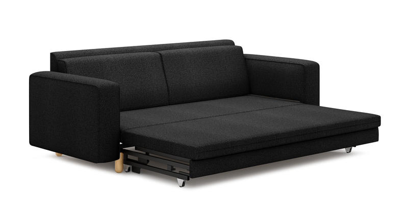 Losa 3-Sitzer Sofa Bett Zylindrisch Holzbein - Bouclé