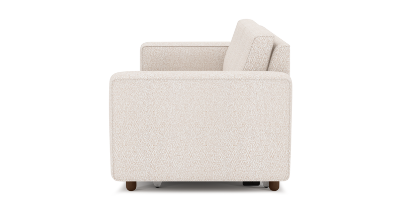 Losa 3-seater sofa bed cylindrical wooden leg - bouclé