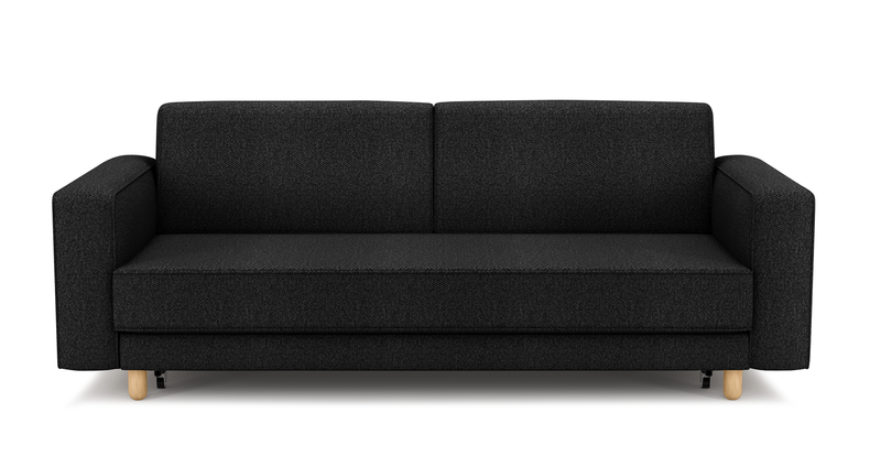 Losa 3-Sitzer Sofa Bett Zylindrisch Holzbein - Bouclé