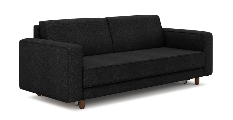 Losa 3-Sitzer Sofa Bett Zylindrisch Holzbein - Bouclé