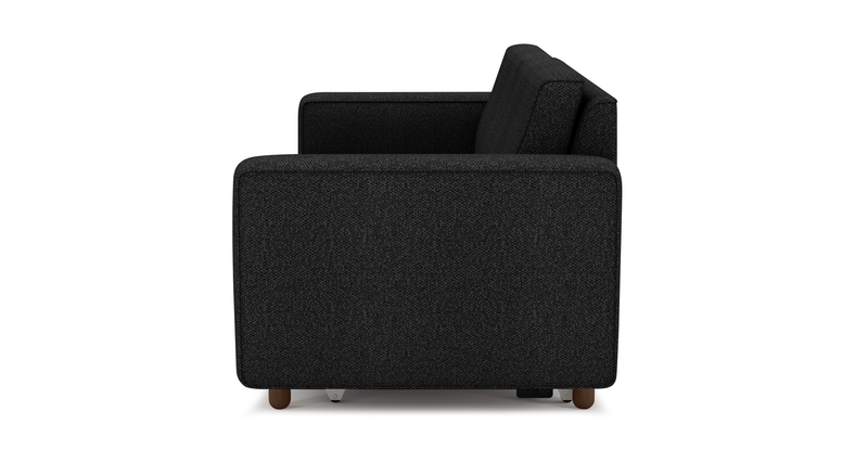 Losa 3-seater sofa bed cylindrical wooden leg - bouclé