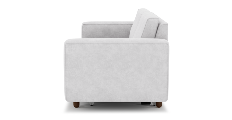 Losa 3-seater sofa bed cylindrical wooden leg - velvet