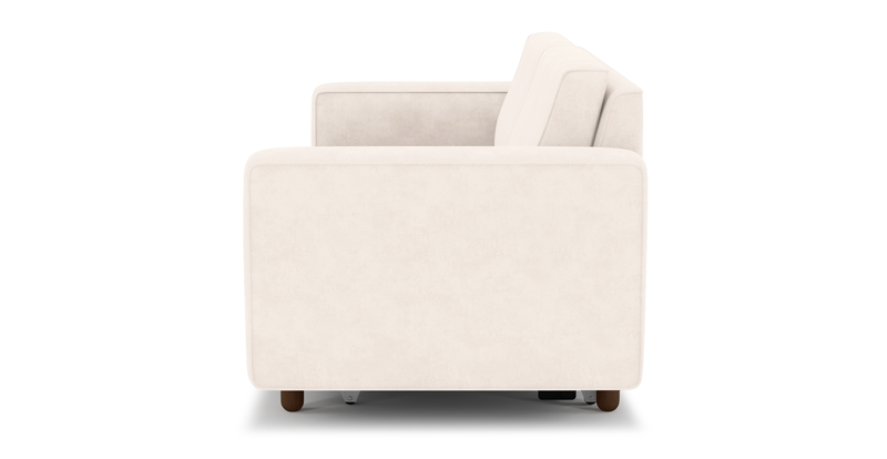 Losa 3-seater sofa bed cylindrical wooden leg - velvet