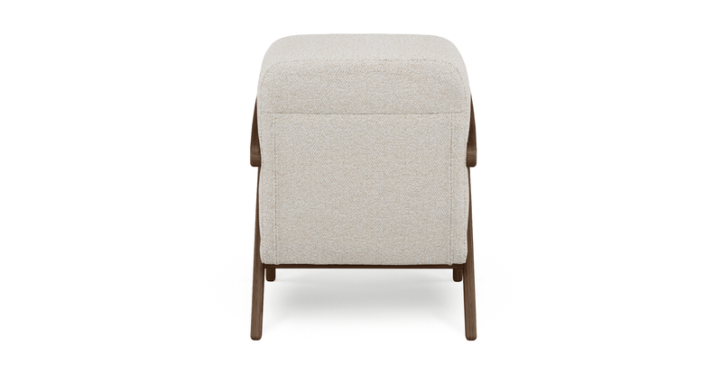 Levy oak accent chair - bouclé